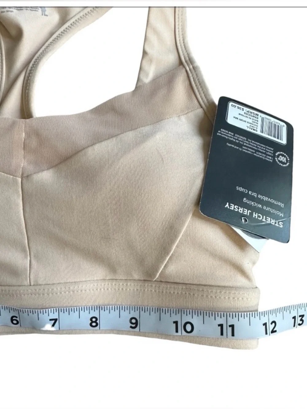 Jockey Distance High Impact Sports Bra Small Moisture Wicking Removable Cups